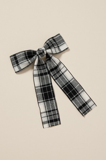 Julia Plaid Bow Hair Barrette