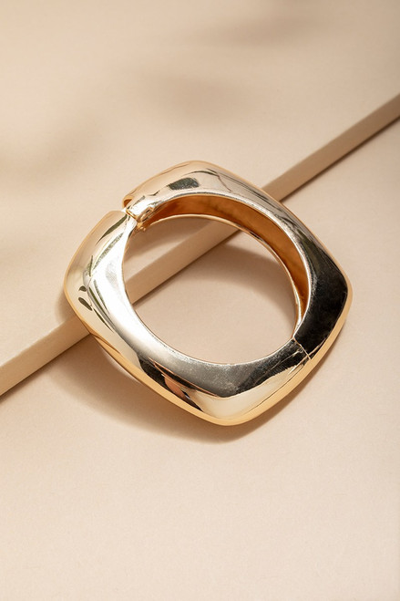 Veronica Square Gold Bangle Bracelet