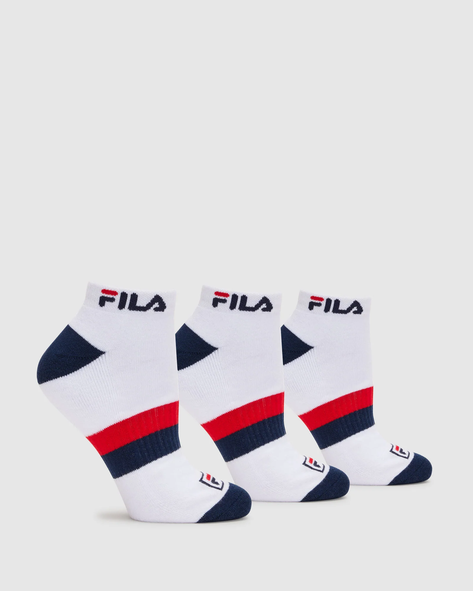 Fila Unisex Ped Socks 3pk White