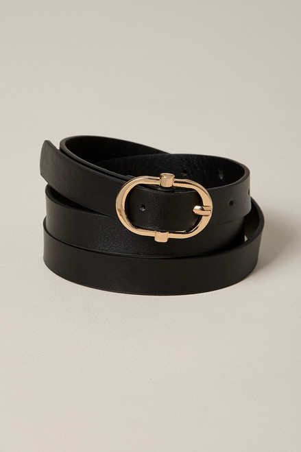 Betty Black Vegan Leather Belt