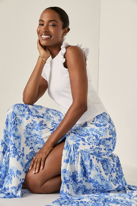 Janelle Flutter Shoulder Sleeveless Top