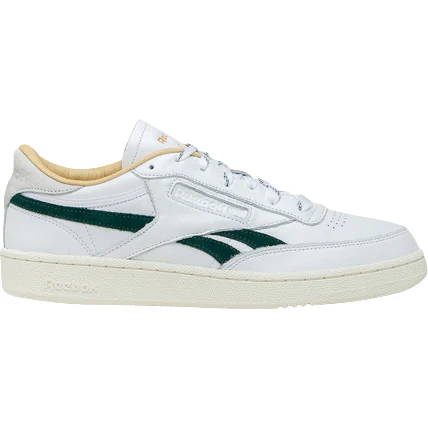 Final inventoryReebok Men's Club C Revenge Shoes - White / Forest Green / Gold Metallic