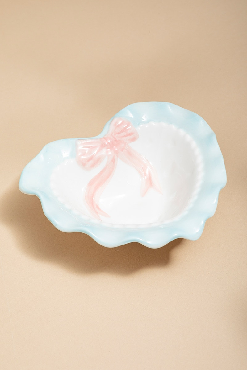 Heart Shaped Bow Trinket Dish