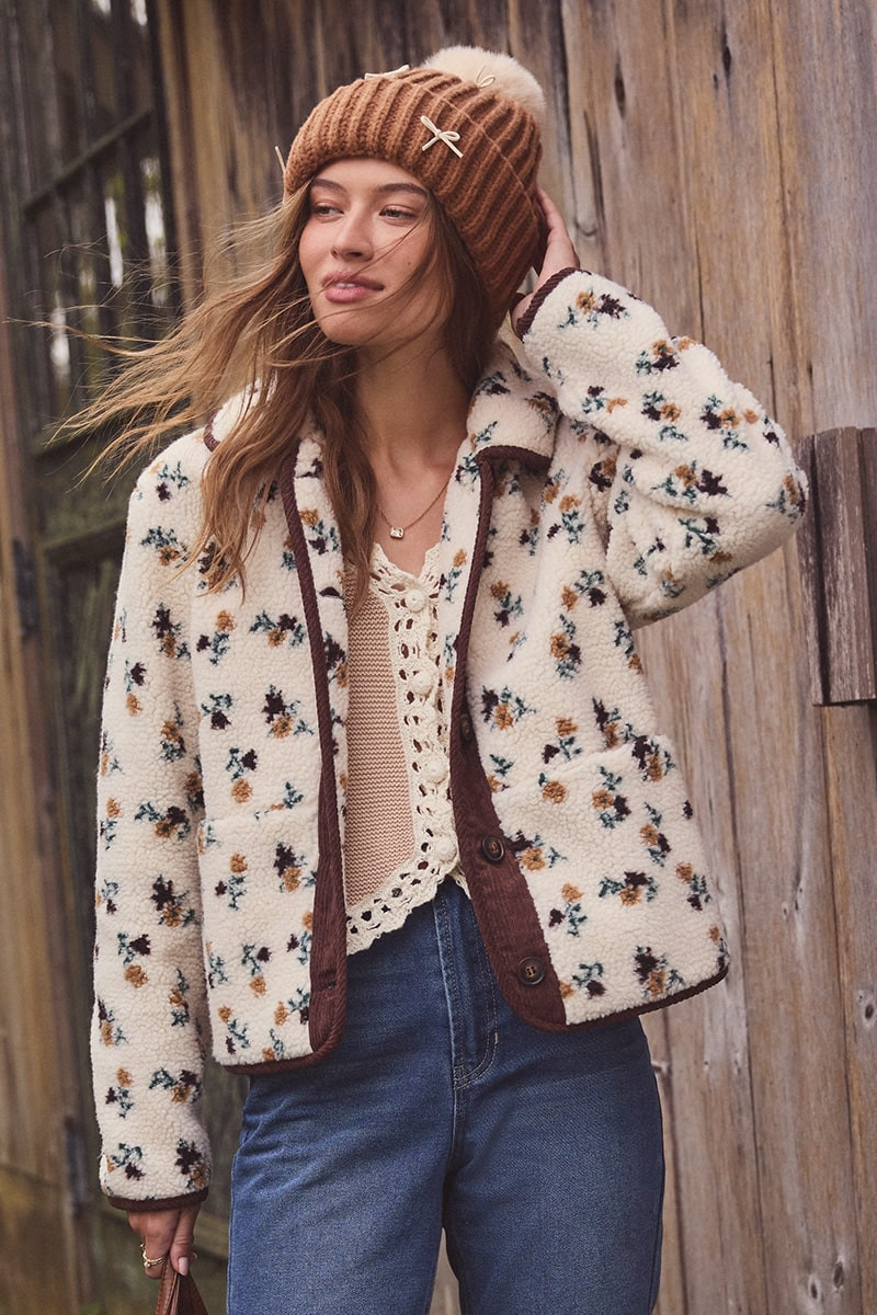 Katelyn Fleece Floral Jacket