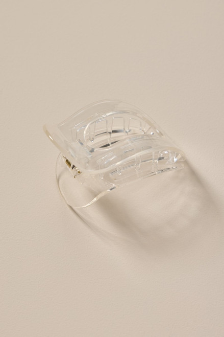 Angela Clear Flat Hair Claw