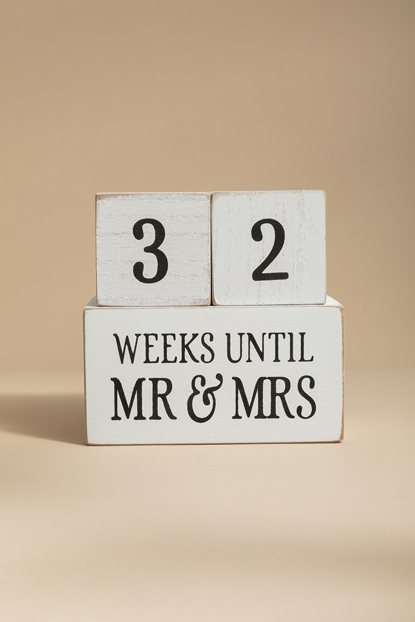 Mr And Ms Countdown Blocks Decoration
