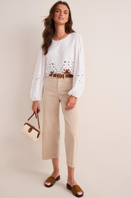 Jannie Cropped Wide Leg Pants