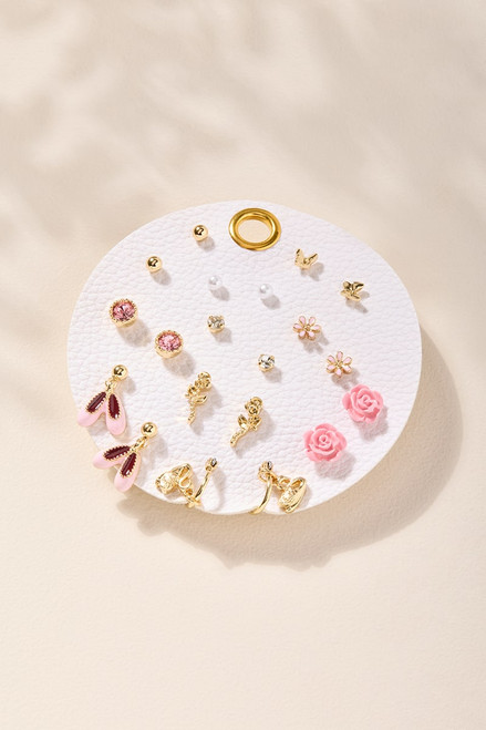 Nina Mixed Style Ballet Earring Set