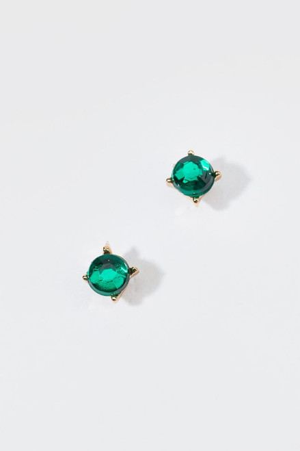 Hello Franki Emerald Crystal Stud Earrings for girls