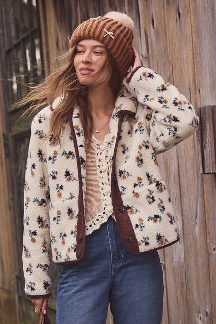 Katelyn Fleece Floral Jacket