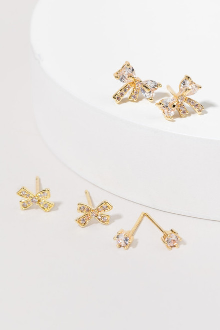 Bethanie Bows And Stud Earrings Set