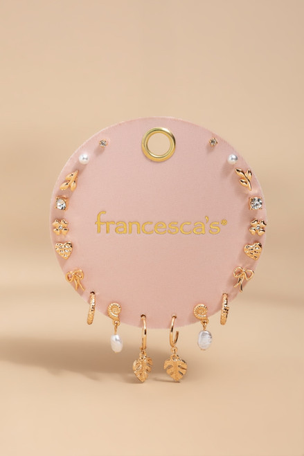 Callie Pearl and Palm Earring Pack