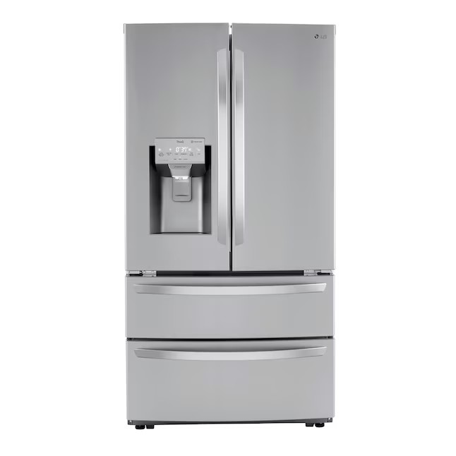 LG Craft Ice Smart WiFi Enabled 27.8-cu ft 4-Door Smart French Door Refrigerator with Dual Ice Maker (Fingerprint Resistant) ENERGY STAR