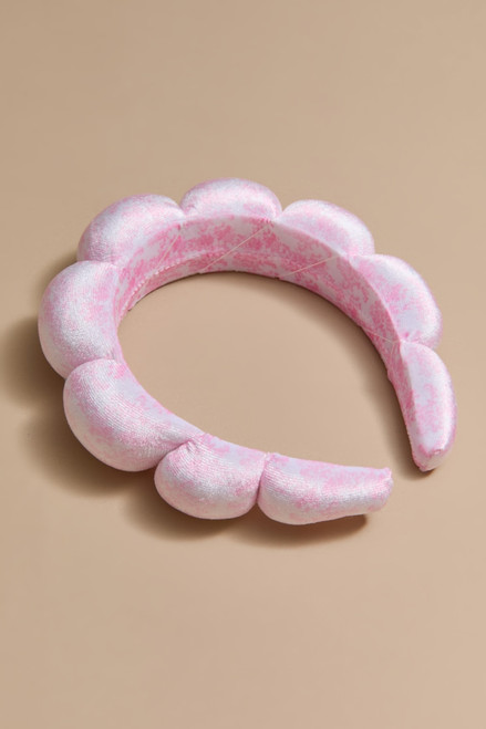 Pink Ribbon Puffy Spa Headband