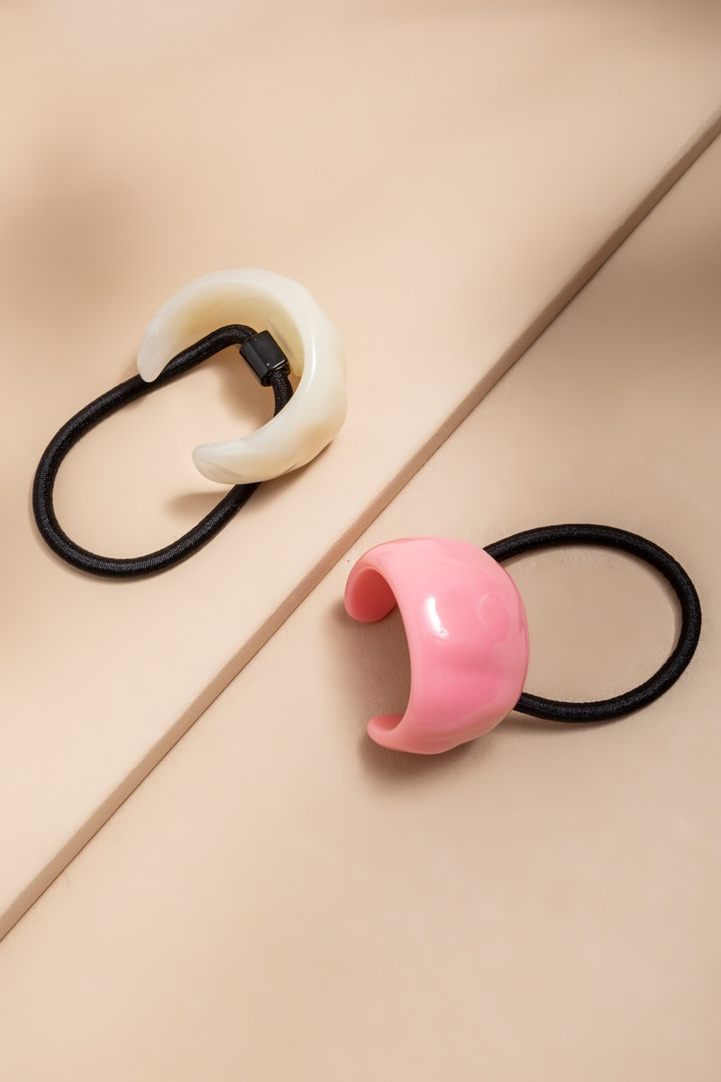 Shelly Resin Cuff Hair Tie Set