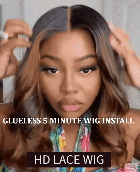 New Glueless Gradient Brown Body Wave Wig For Women