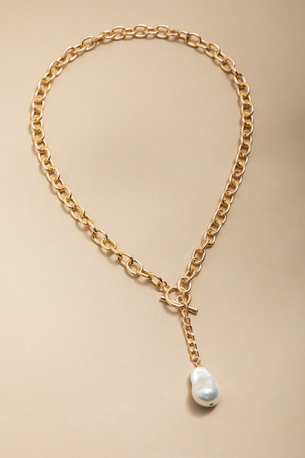 Bonny Y Neck Pearl Pendant Necklace