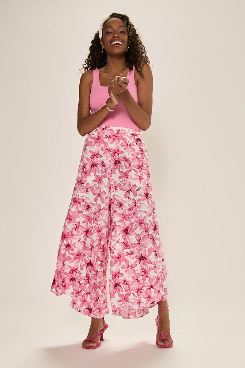 Leah Floral Fluid Pants