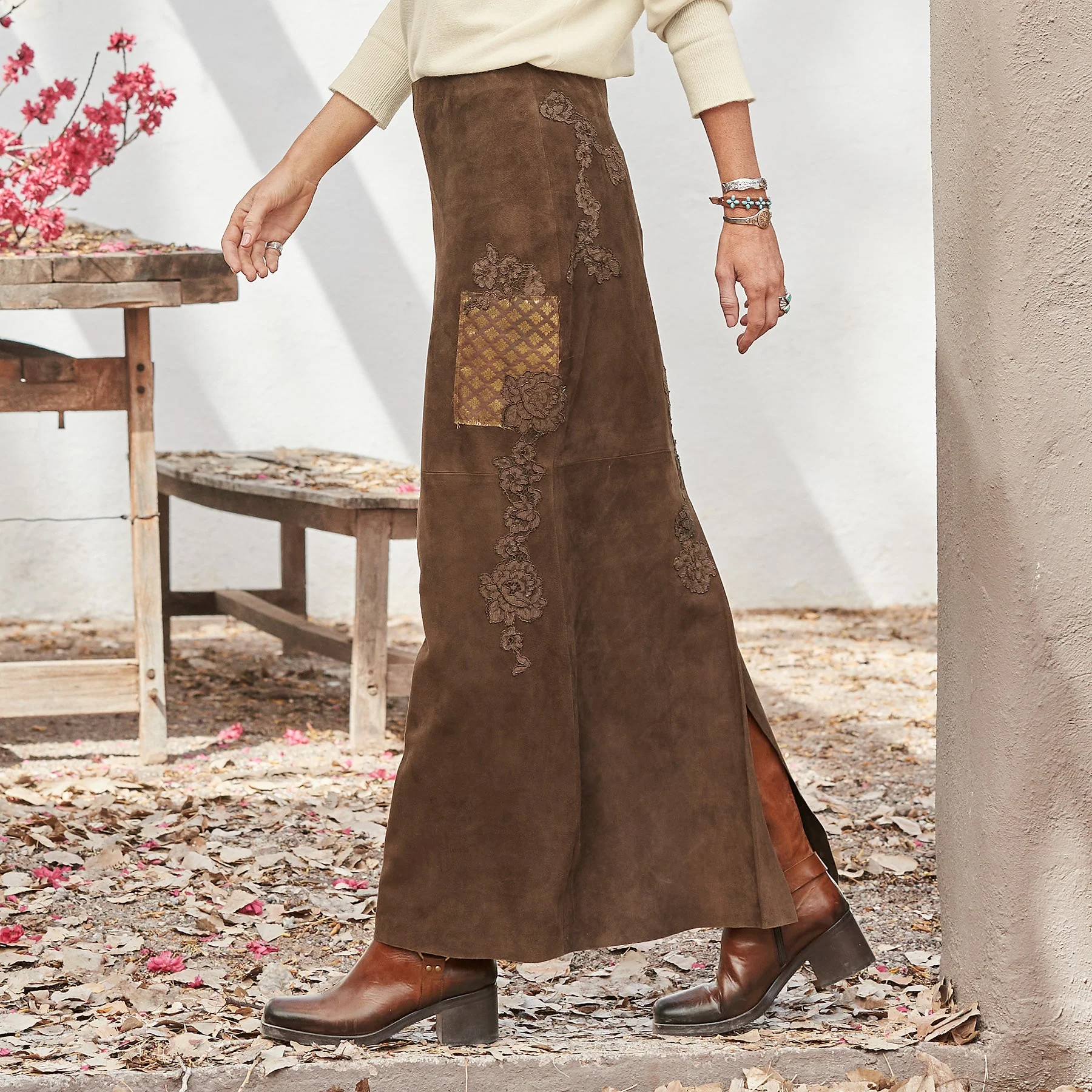 Yavari Suede Skirt
