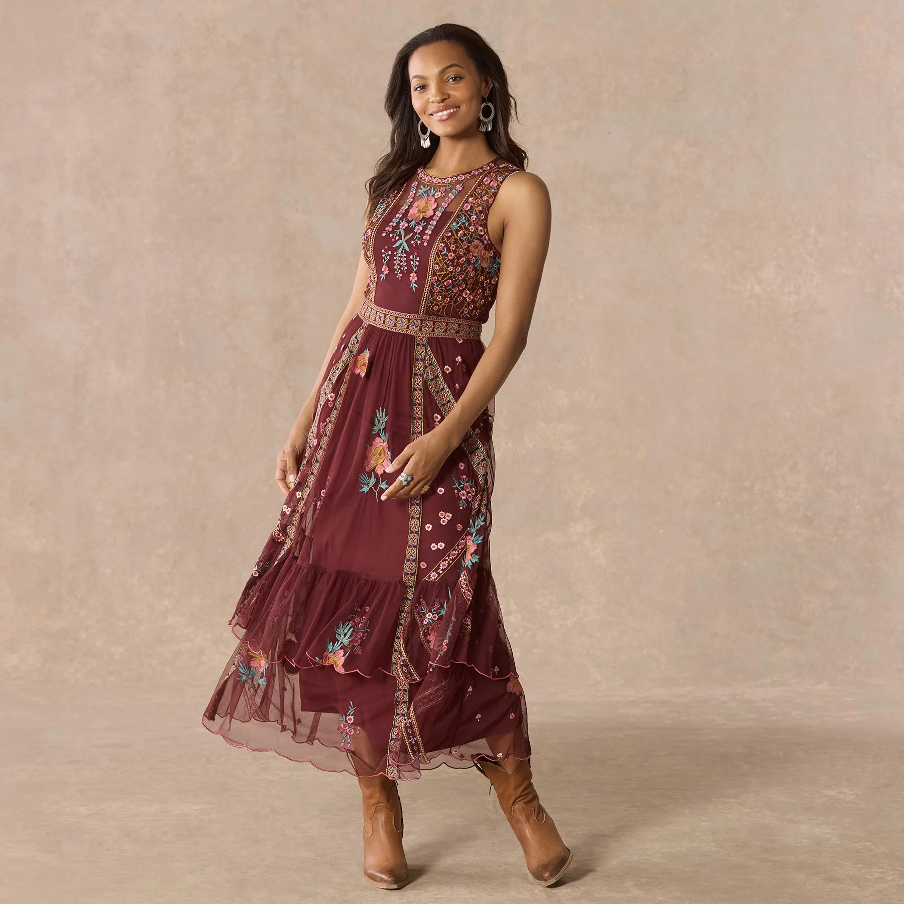 Miraflores Mesh Dress, Petite