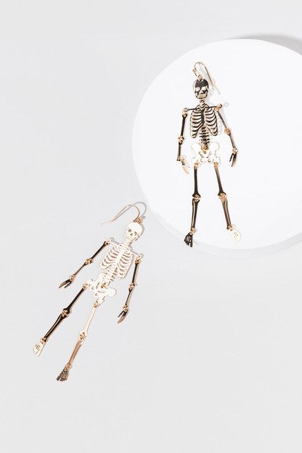 Billy Shaky Skeleton Chandelier Earrings