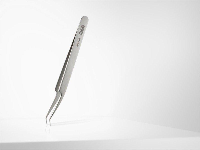 Rubis Pinzette, gebogen spitz, Inox