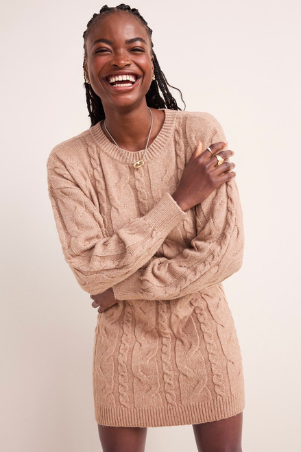 Lora Cable Knit Sweater Dress
