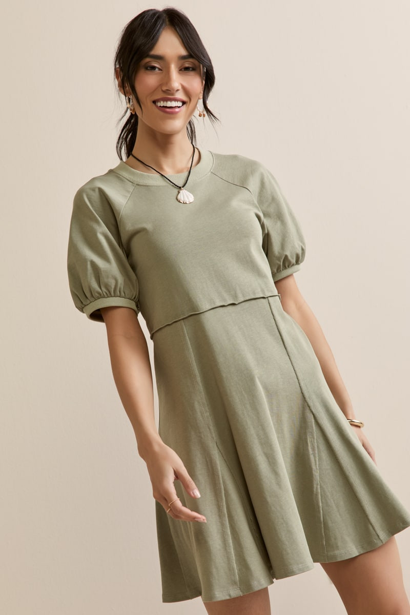 Helena Crewneck Mini Dress