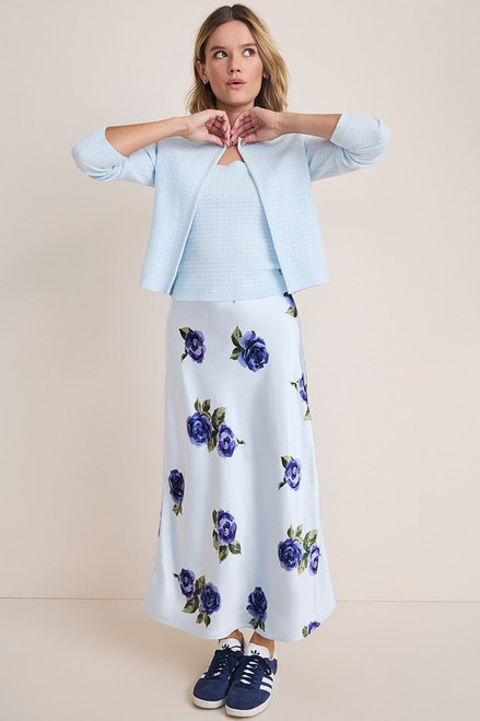 Joan Floral Satin Maxi Skirt