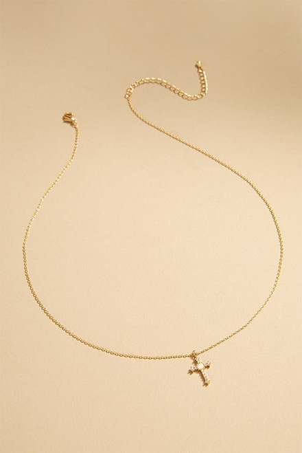 Blanca Crystal Cross Pendant Necklace
