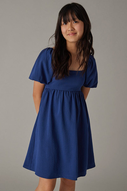 Hello Franki Linen Bow Back Dress for girls