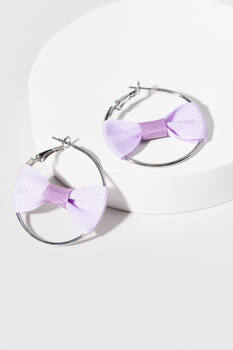 Sherry Bow Inside Hoop Earrings