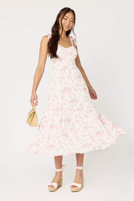 Rita Gromet Strap Floral Midi Dress
