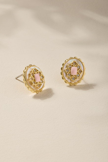 Rachel Mop Frame Stud Earrings