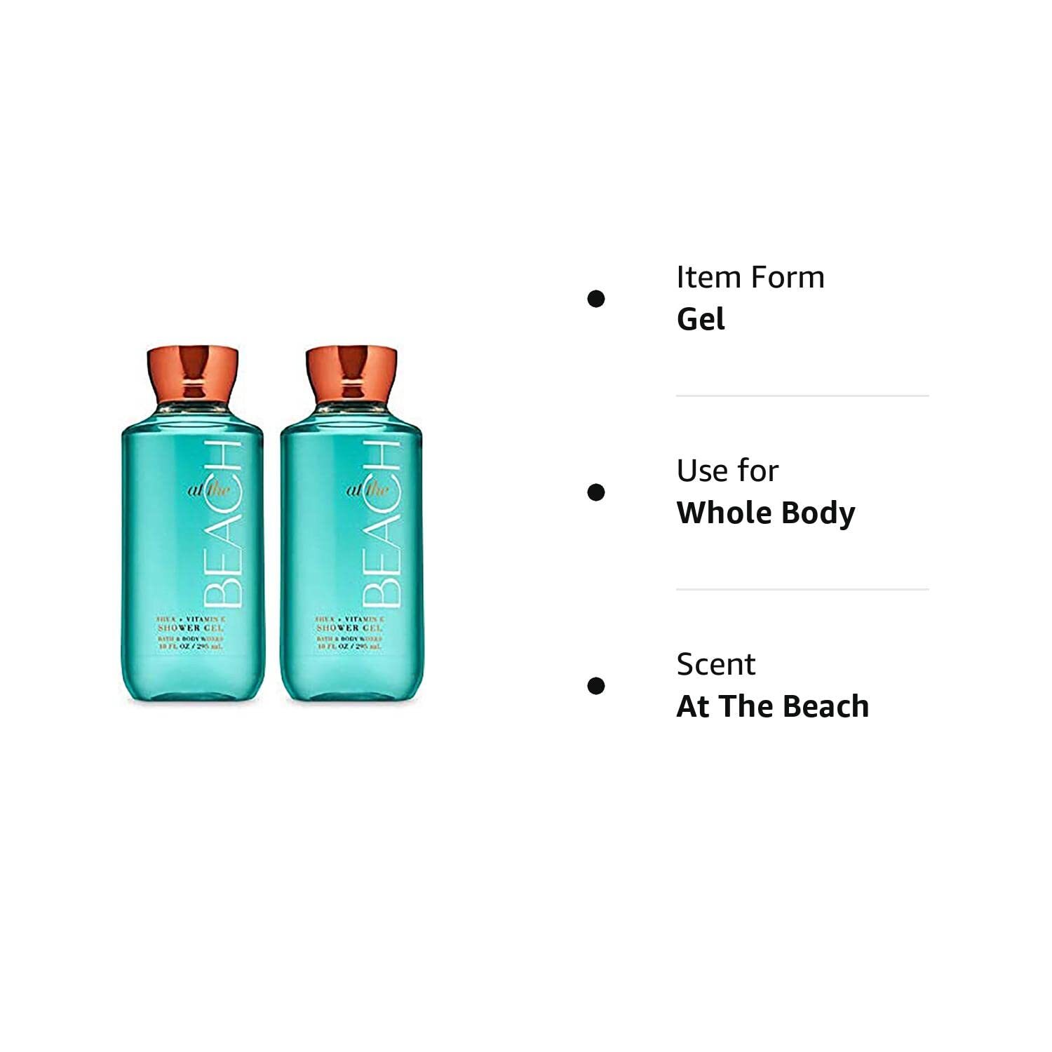 Bath & Body Works At The Beach Shower Gel Gift Sets For Women 10 Oz 2 Pack (At The Beach)