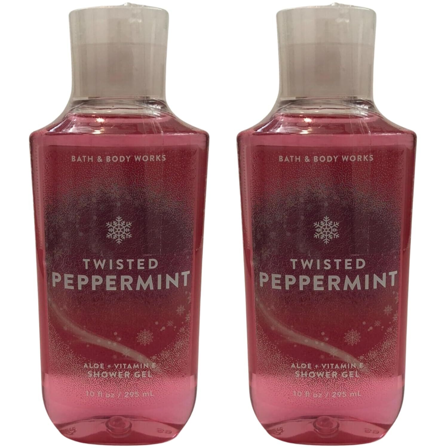 Bath & Body Works Body Care - Full Size Shower Gel Aloe + Vitamin E - 10 fl oz - Twisted Peppermint
