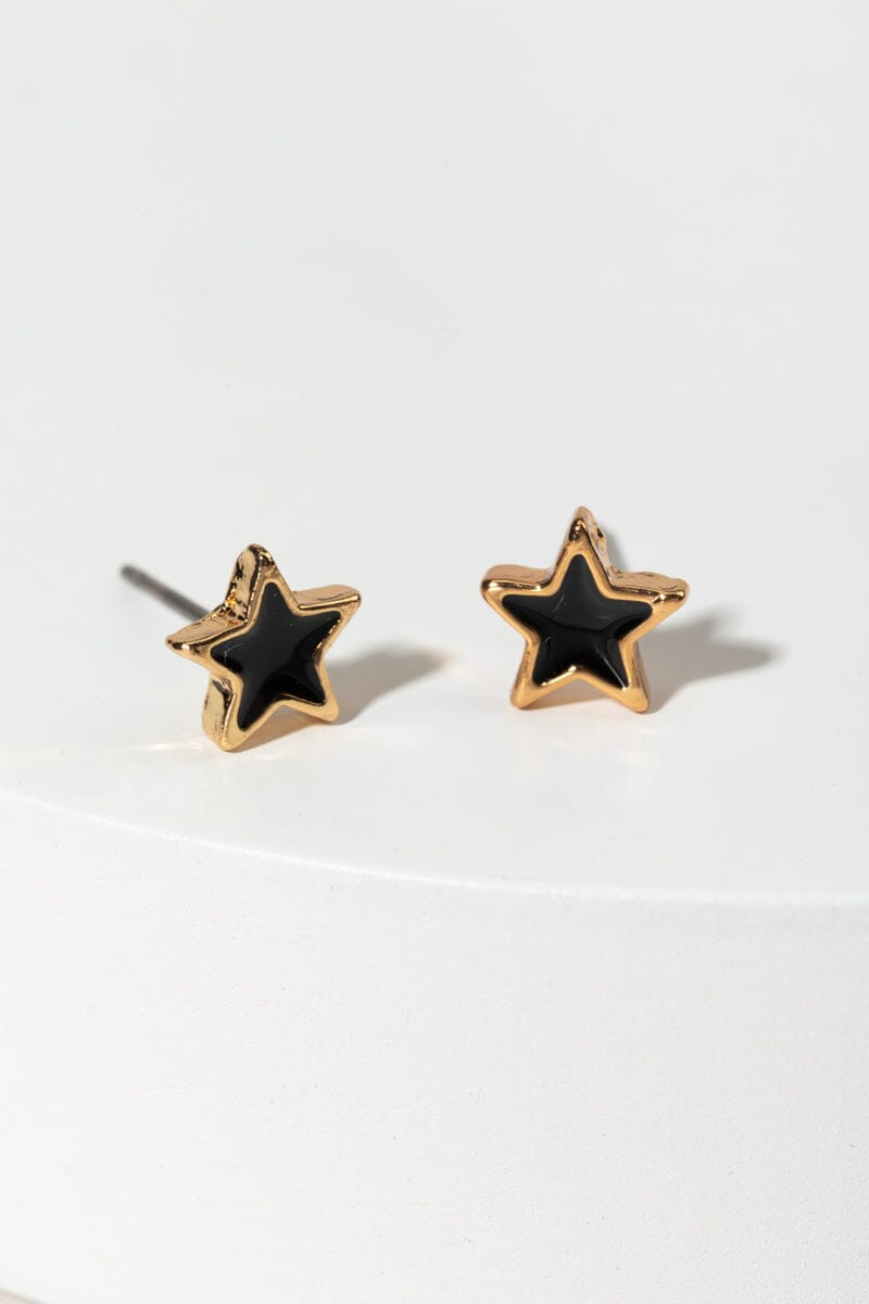 Hello Franki Black Star Stud Earrings for girls
