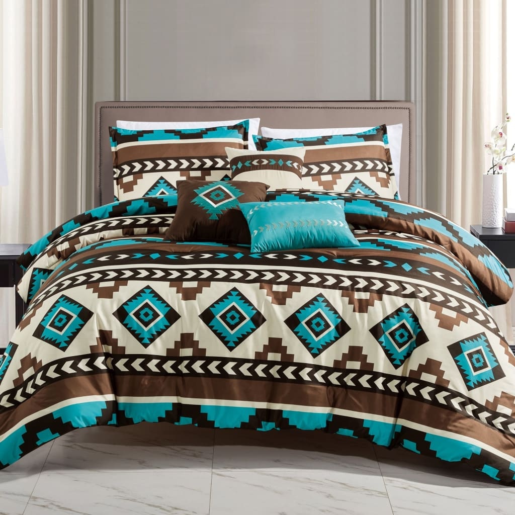 Turquoise Comforter - 6 Piece Set