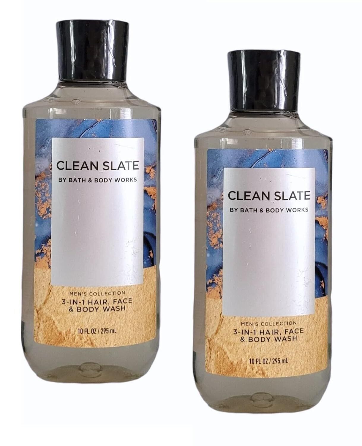 Bath & Body Works For Men Clean Slate 3-in-1 Hair, Face & Body Wash - Value Pack lot of 2 - Full Size (Clean Slate)