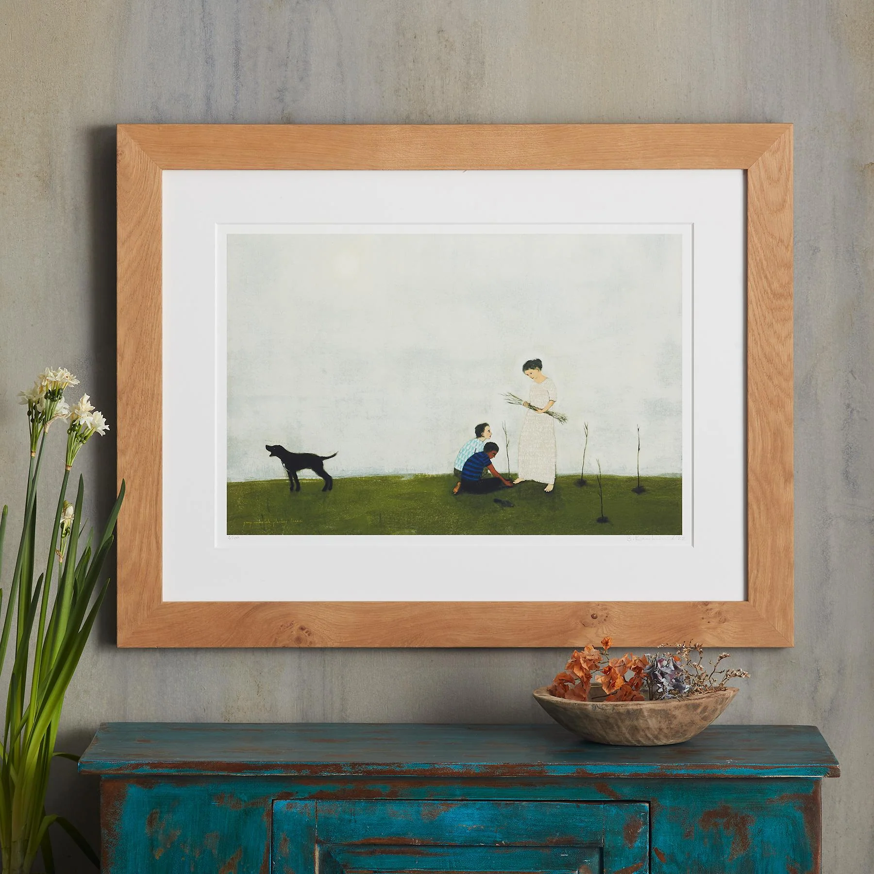 Young Immortals Planting Trees Print