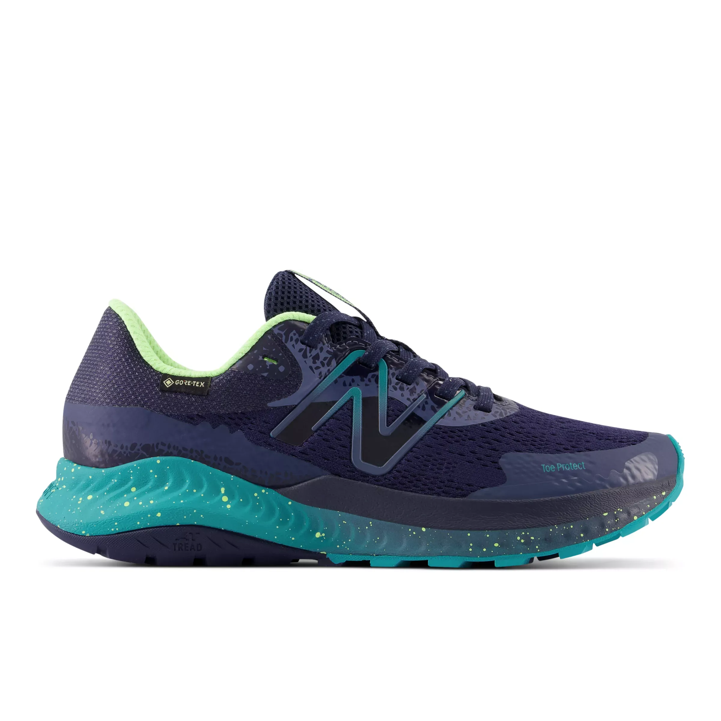 Final inventoryDynaSoft Nitrel v5 GTX - Natural Indigo with Electric Teal and Bleached Lime Glo