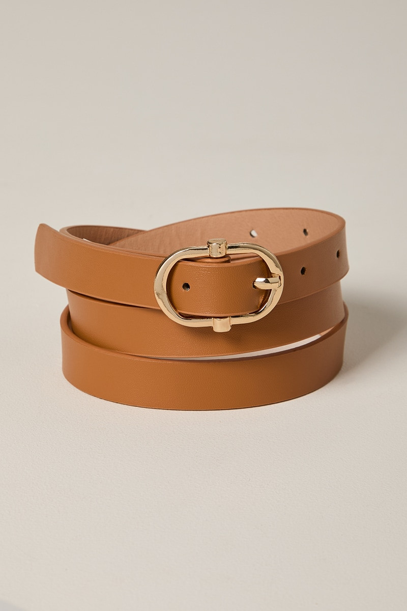 Betty Brown Vegan Leather Belt