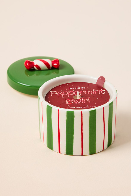 DW Home Peppermint Candy Knob Candle Jar 3oz