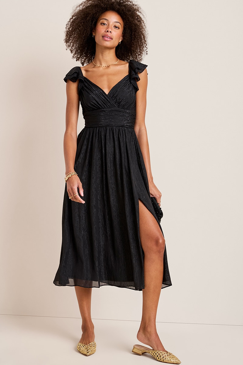 Juliette Ruffle Sleeve Midi Dress