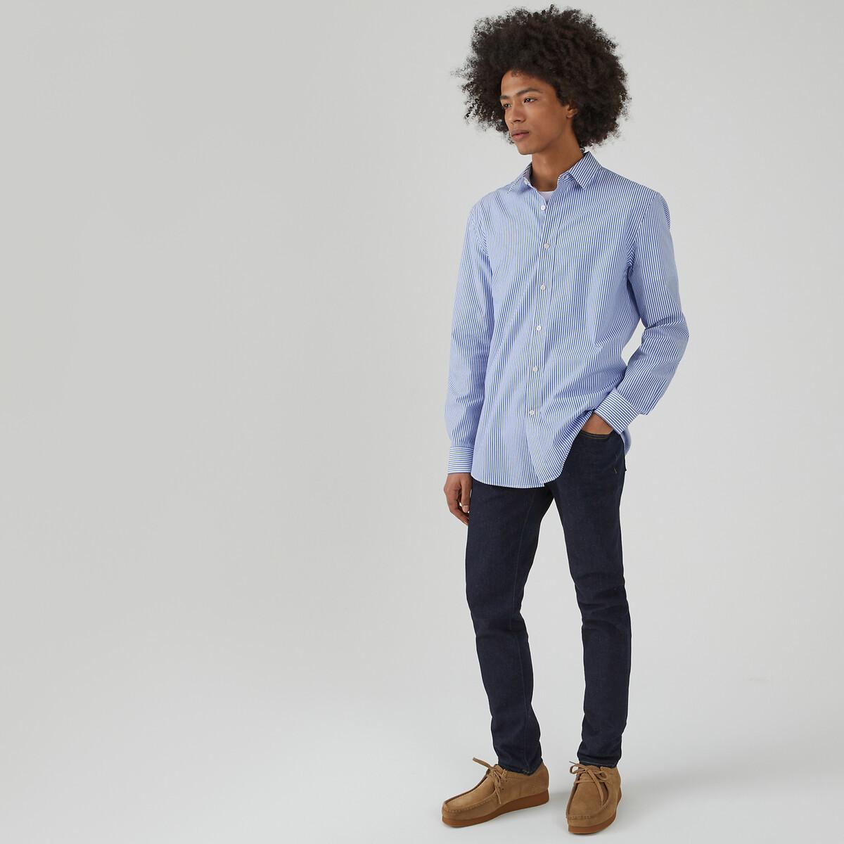La Redoute Collections Slim Fit Gestreiftes Baumwollhemd