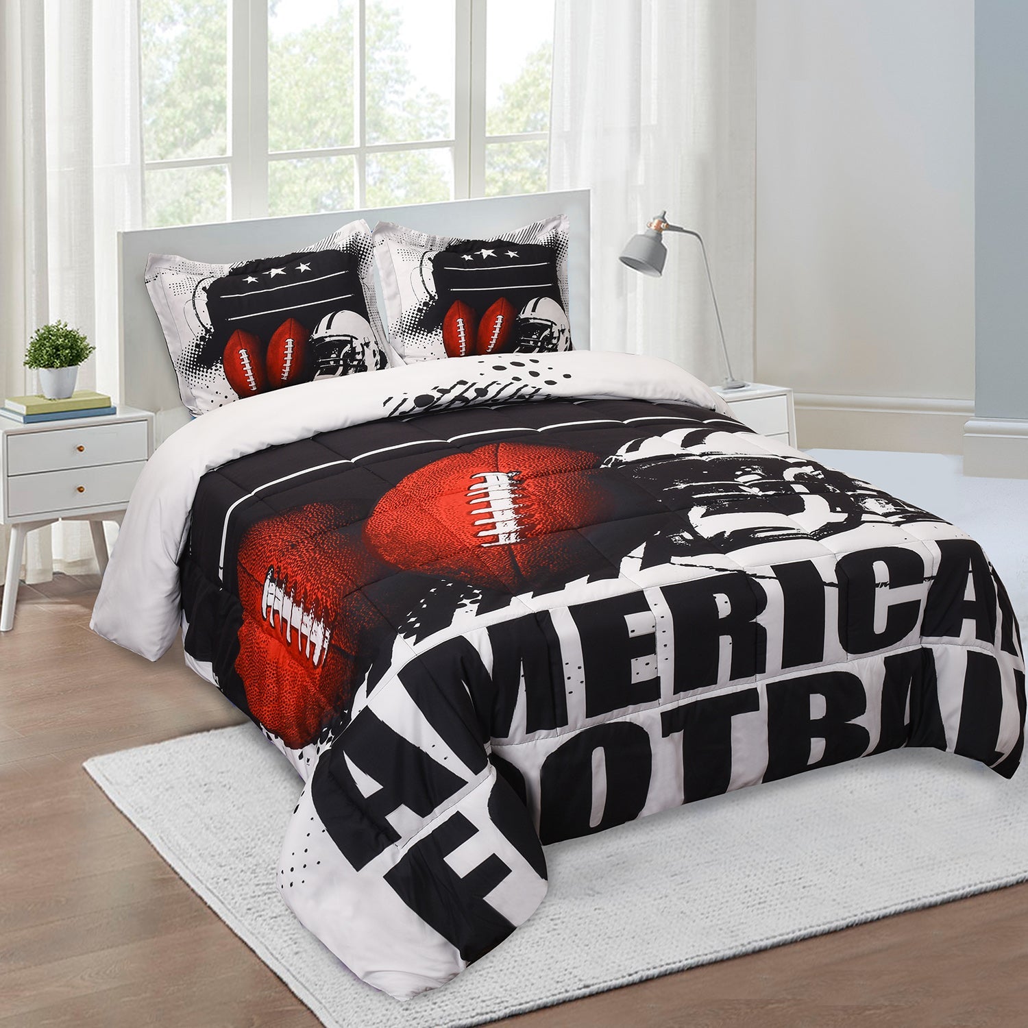 3D Print American Football All Season Comforter Set-S25