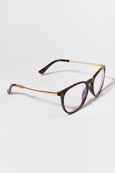 Kelsey Tortoise Round Blue Light Glasses