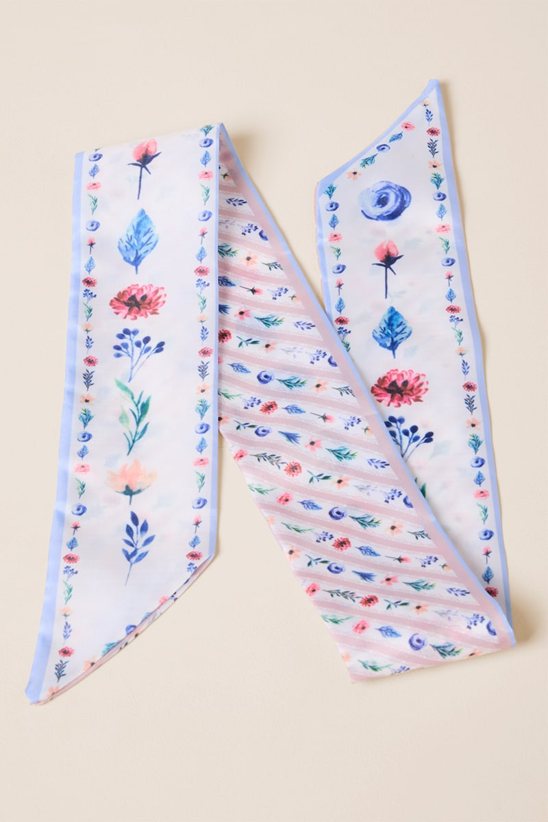 Lacey Floral Thin Hair Scarf