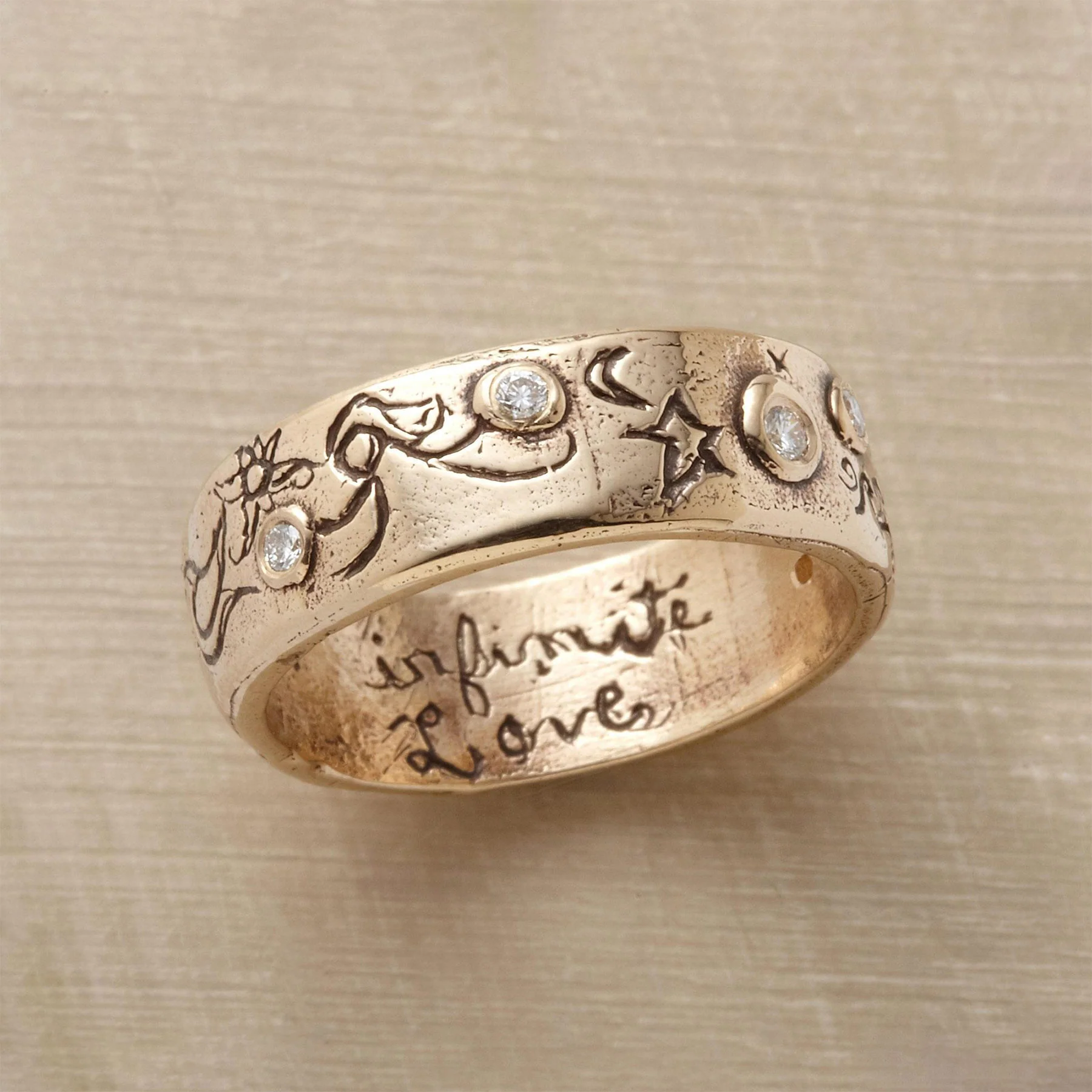 Yellow Gold Infinite Love Ring