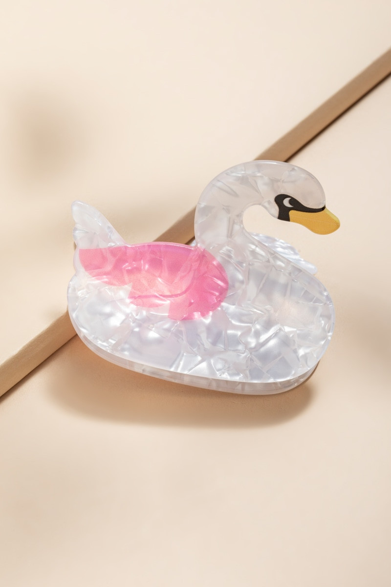 Marble Swan Hair Claw